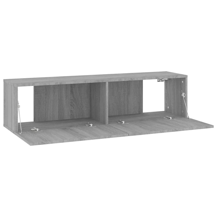 Comodă TV de perete, gri sonoma, 120x30x30 cm, lemn compozit - WALTI WALTI