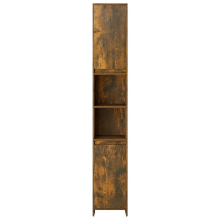 Dulap de baie, stejar fumuriu, 30x30x183,5 cm, lemn prelucrat - WALTI WALTI