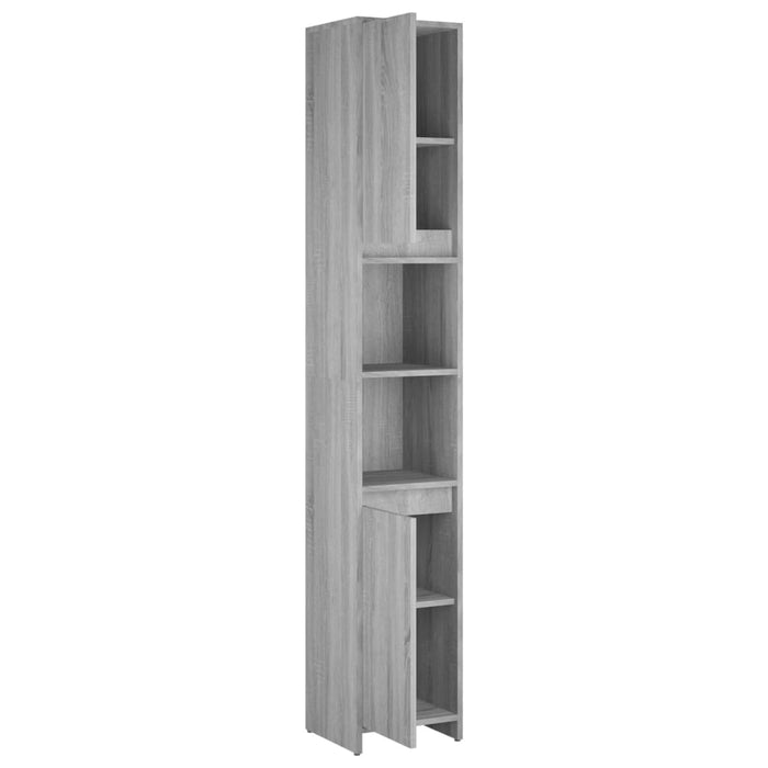 Dulap de baie, sonoma gri, 30x30x183,5 cm, lemn prelucrat - WALTI WALTI