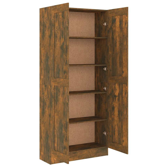 Bibliotecă, stejar fumuriu, 82,5x30,5x185,5 cm, lemn prelucrat - WALTI WALTI
