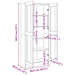 Bibliotecă, stejar fumuriu, 82,5x30,5x185,5 cm, lemn prelucrat - WALTI WALTI