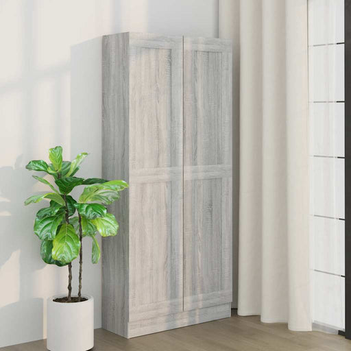 Bibliotecă, gri sonoma, 82,5x30,5x185,5 cm, lemn prelucrat - WALTI WALTI