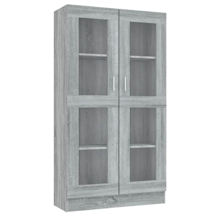 Dulap vitrină, gri sonoma, 82,5x30,5x150 cm, lemn prelucrat - WALTI WALTI