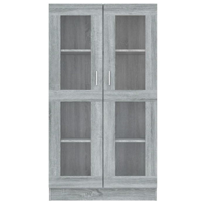 Dulap vitrină, gri sonoma, 82,5x30,5x150 cm, lemn prelucrat - WALTI WALTI