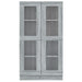 Dulap vitrină, gri sonoma, 82,5x30,5x150 cm, lemn prelucrat - WALTI WALTI