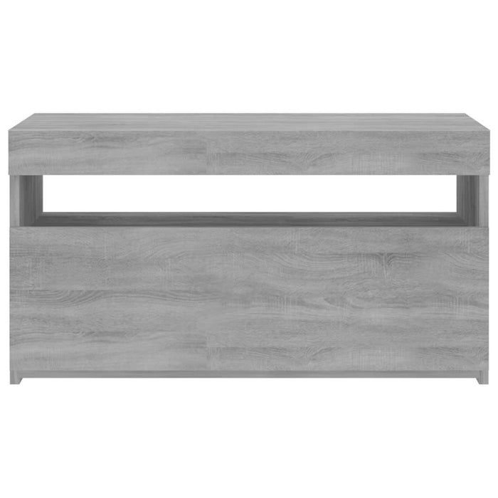 Comodă TV cu lumini LED, sonoma gri, 75x35x40 cm - WALTI WALTI