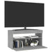 Comodă TV cu lumini LED, sonoma gri, 75x35x40 cm - WALTI WALTI