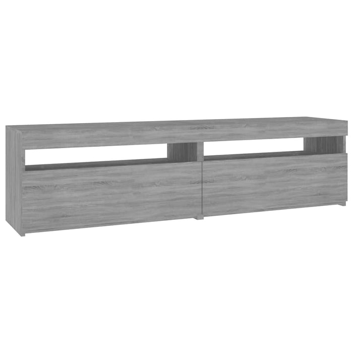Comodă TV cu lumini LED, 2 buc., Sonoma gri, 75x35x40 cm - WALTI WALTI