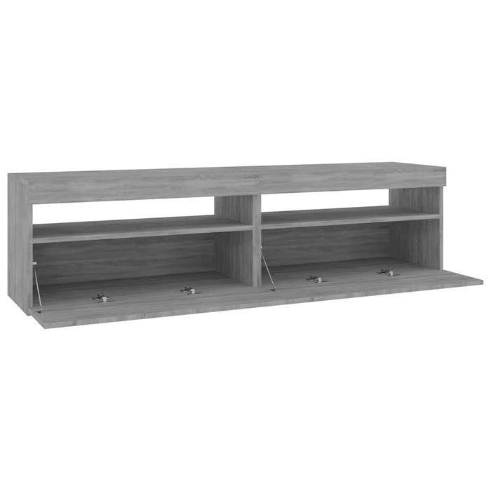 Comodă TV cu lumini LED, 2 buc., Sonoma gri, 75x35x40 cm - WALTI WALTI