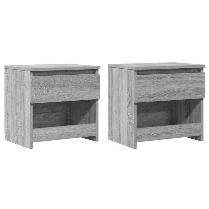 Noptiere, 2 buc., Sonoma gri, 40x30x39 cm, lemn prelucrat - WALTI WALTI