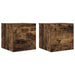 Comode TV montaj pe perete 2 buc. stejar fumuriu 30,5x30x30 cm - WALTI WALTI