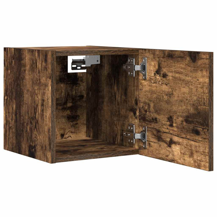 Comode TV montaj pe perete 2 buc. stejar fumuriu 30,5x30x30 cm - WALTI WALTI