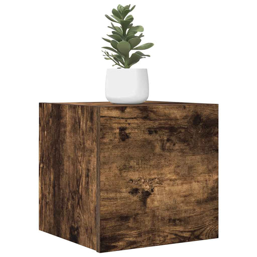 Comode TV montaj pe perete 2 buc. stejar fumuriu 30,5x30x30 cm - WALTI WALTI
