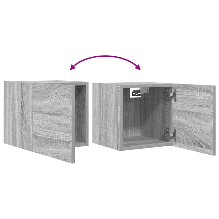 Dulapuri TV montaj pe perete, sonoma gri, 30,5x30x30 cm - WALTI WALTI