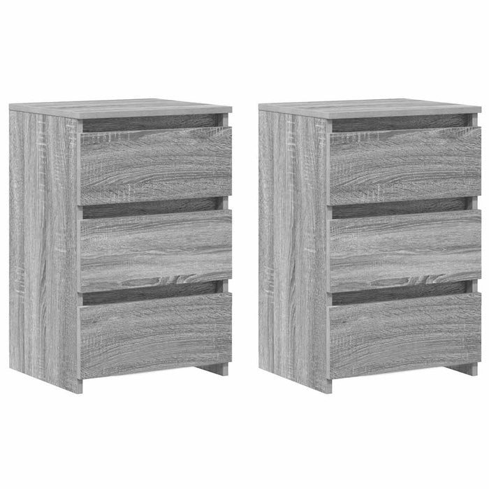 Noptiere, 2 buc., gri sonoma, 40x35x62,5 cm, lemn prelucrat - WALTI WALTI