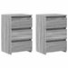 Noptiere, 2 buc., gri sonoma, 40x35x62,5 cm, lemn prelucrat - WALTI WALTI