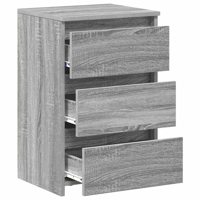 Noptiere, 2 buc., gri sonoma, 40x35x62,5 cm, lemn prelucrat - WALTI WALTI