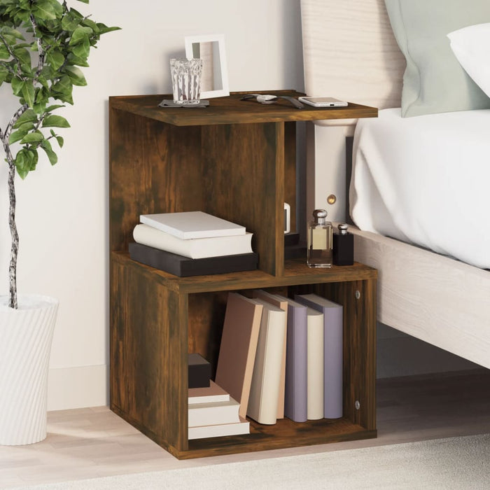 Noptieră, stejar fumuriu, 35x35x55 cm, lemn prelucrat - WALTI WALTI