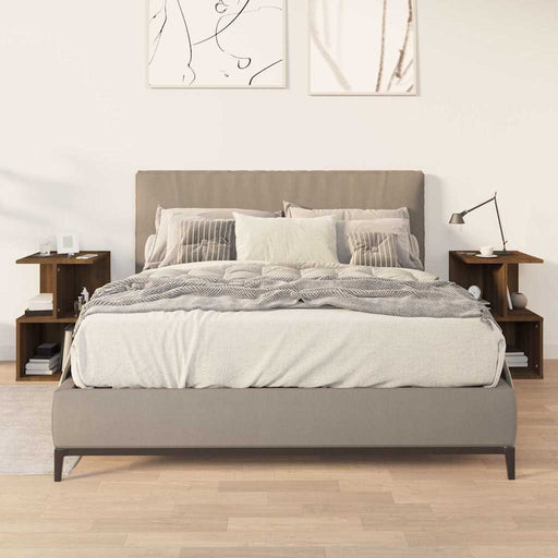 Noptiere, 2 buc., stejar maro, 35x35x55 cm, lemn prelucrat - WALTI WALTI
