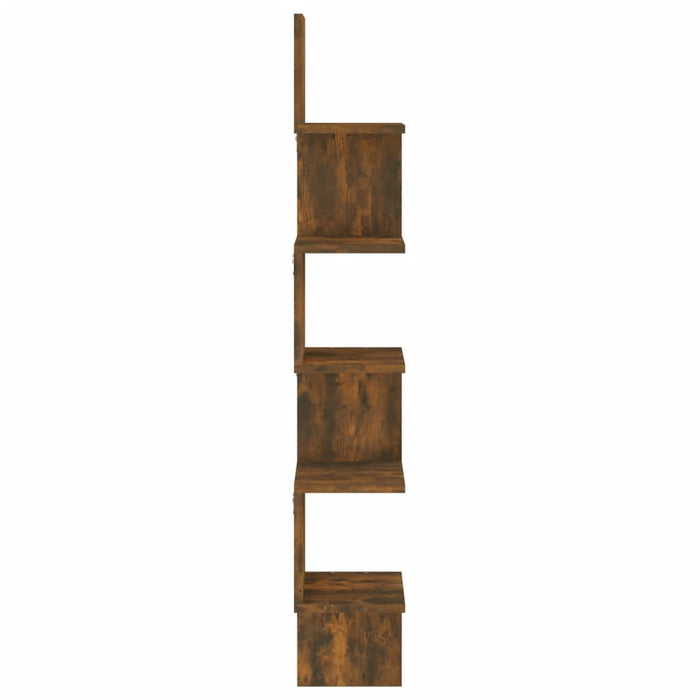 Raft perete de colț stejar afumat 20x20x127,5 cm lemn compozit - WALTI WALTI