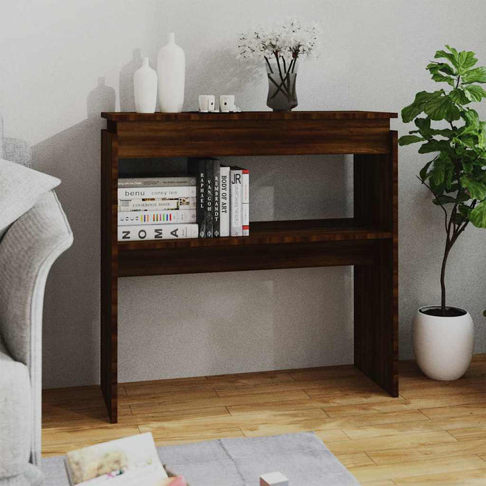 Măsuță consolă, stejar maro, 80x30x80 cm, lemn prelucrat WALTI