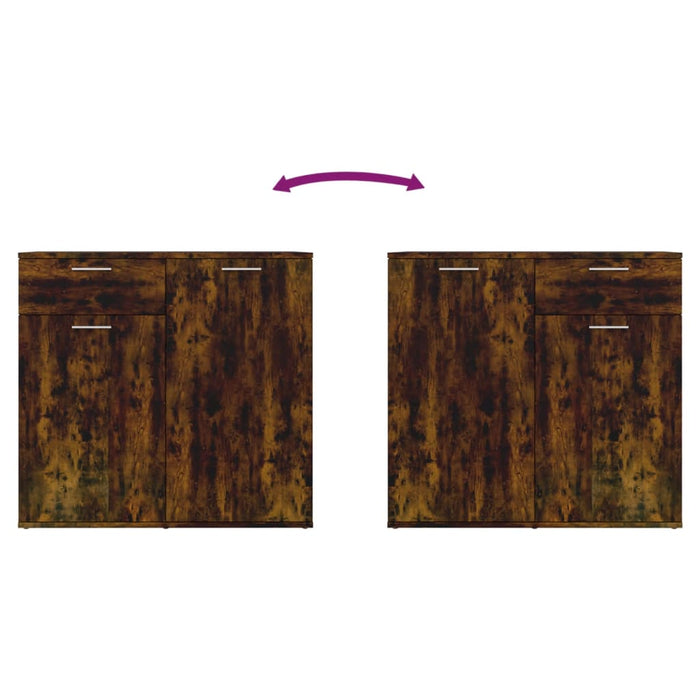 Dulap, stejar fumuriu, 80x36x75 cm, lemn compozit WALTI