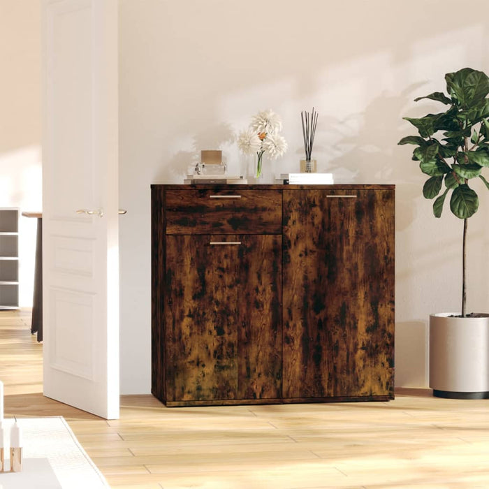 Dulap, stejar fumuriu, 80x36x75 cm, lemn compozit WALTI