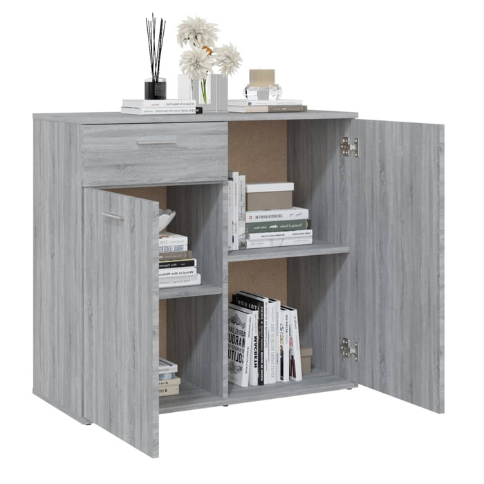 Dulap, sonoma gri, 80x36x75 cm, lemn compozit WALTI