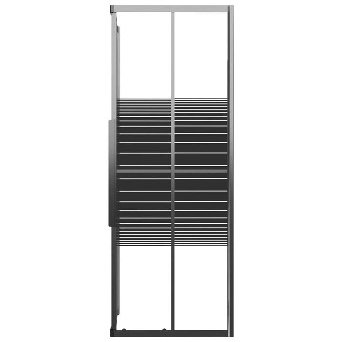 Cabină de duș cu dungi, negru, 80x80x180 cm, ESG - WALTI WALTI