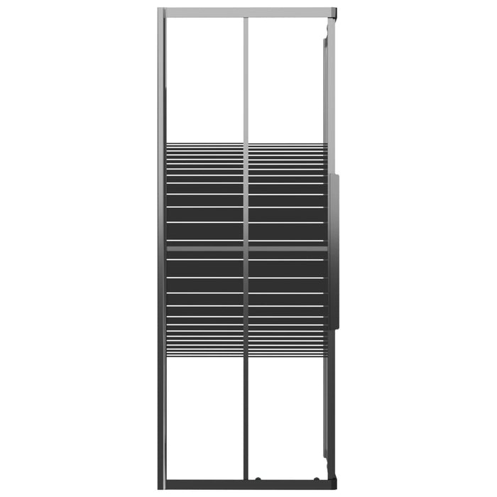 Cabină de duș cu dungi, negru, 80x80x180 cm, ESG - WALTI WALTI