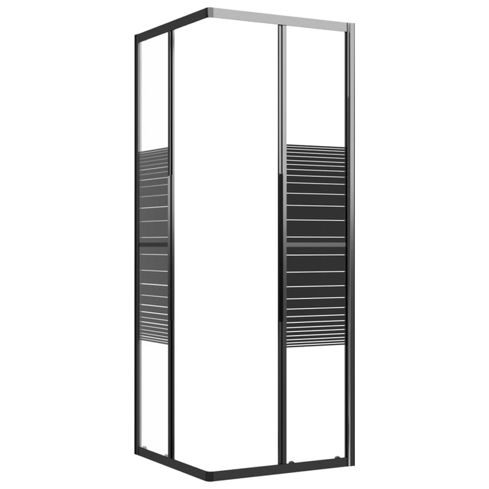 Cabină de duș cu dungi, negru, 80x80x180 cm, ESG - WALTI WALTI