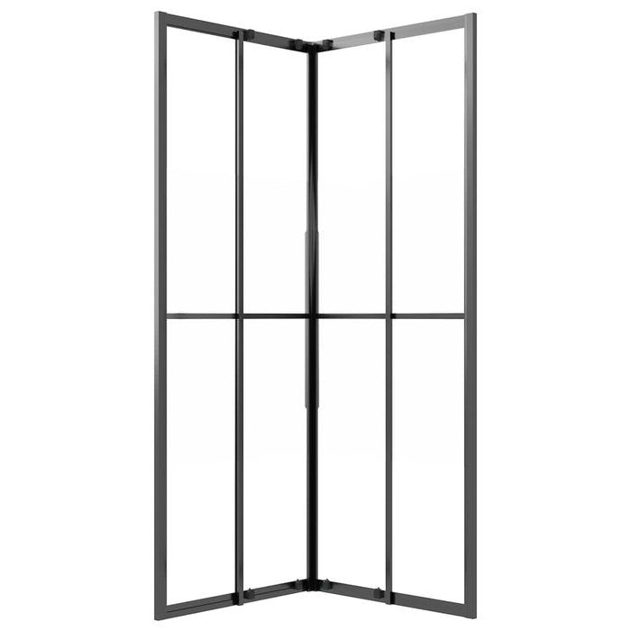 Cabină de duș, negru, 80x80x180 cm, ESG semi-mată - WALTI WALTI