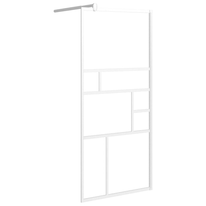Perete cabină de duș walk-in alb 80x195 cm sticlă ESG WALTI