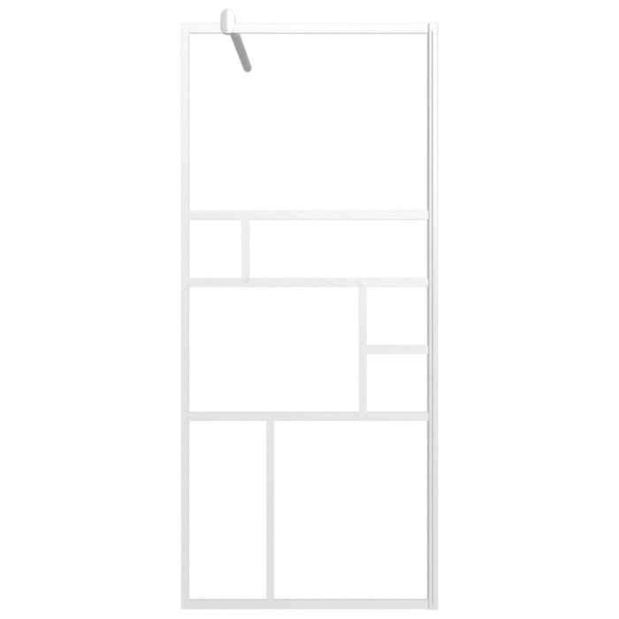 Perete cabină de duș walk-in alb 80x195 cm sticlă ESG WALTI