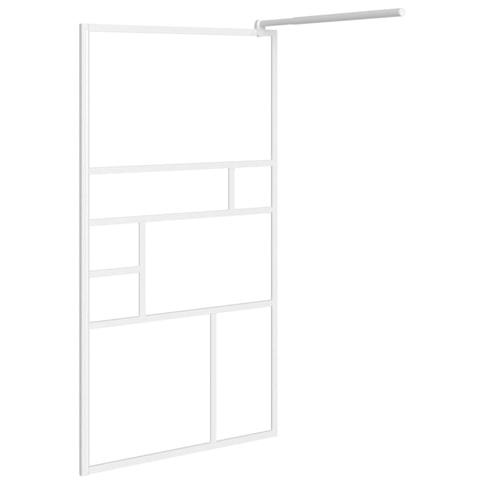 Perete cabină de duș walk-in alb 80x195 cm sticlă ESG WALTI