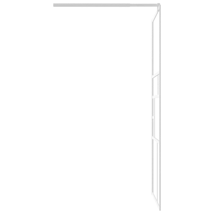 Perete cabină de duș walk-in alb 80x195 cm sticlă ESG WALTI
