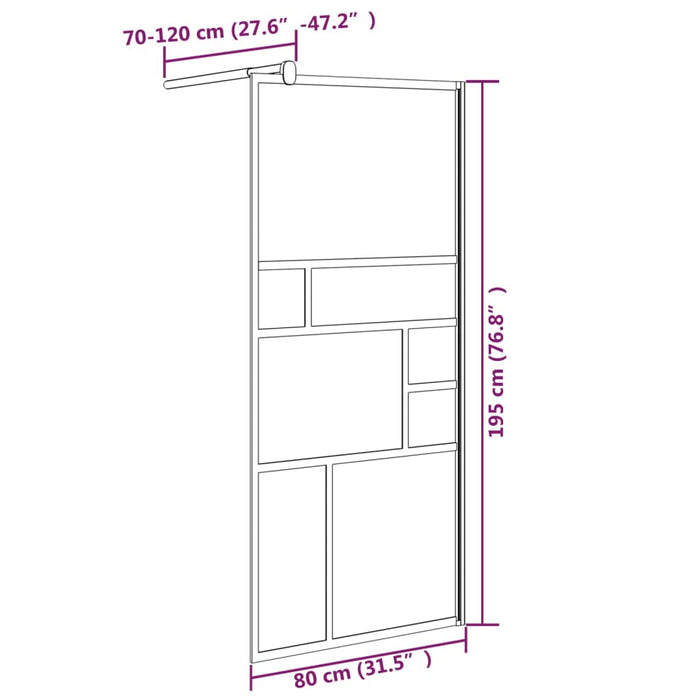 Perete cabină de duș walk-in alb 80x195 cm sticlă ESG WALTI