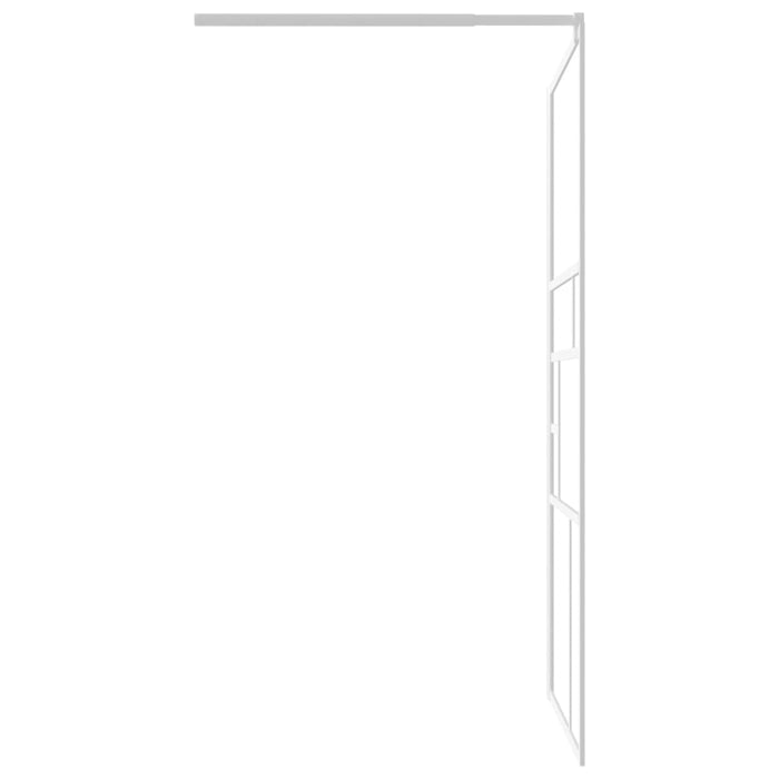 Perete pentru cabină de duș walk-in, alb, 100x195cm, sticlă ESG WALTI