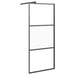 Perete cabină duș walk-in negru 80x195 cm Sticlă ESG semi-mată - WALTI WALTI