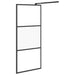 Perete cabină duș walk-in negru 80x195 cm Sticlă ESG semi-mată - WALTI WALTI
