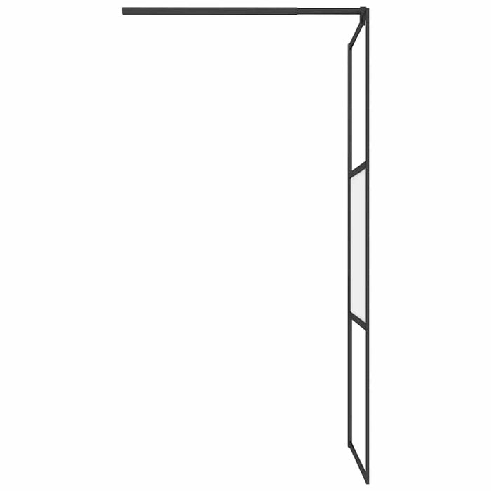 Perete cabină duș walk-in negru 90x195 cm sticlă ESG semi-mată - WALTI WALTI