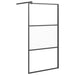 Perete cabină duș walk-in negru 100x195 cm sticlă ESG semi-mată - WALTI WALTI