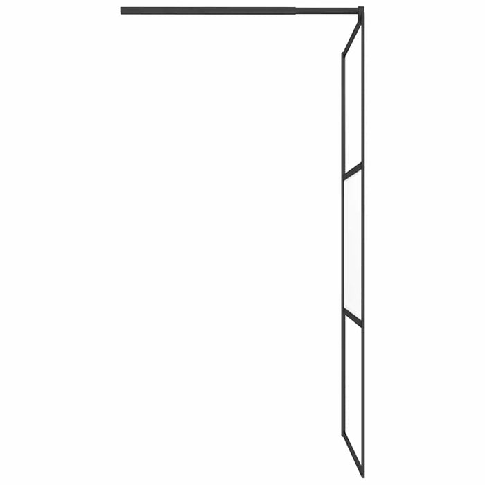 Perete cabină duș walk-in negru 100x195 cm sticlă ESG semi-mată - WALTI WALTI