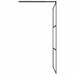 Perete cabină duș walk-in negru 100x195 cm sticlă ESG semi-mată - WALTI WALTI