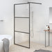 Perete cabină duș walk-in negru 100x195 cm sticlă ESG semi-mată - WALTI WALTI