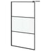 Perete cabină duș walk-in negru 115x195 cm sticlă ESG semi-mată - WALTI WALTI