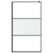 Perete cabină duș walk-in negru 115x195 cm sticlă ESG semi-mată - WALTI WALTI