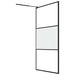 Perete cabină duș walk-in negru 115x195 cm sticlă ESG semi-mată - WALTI WALTI
