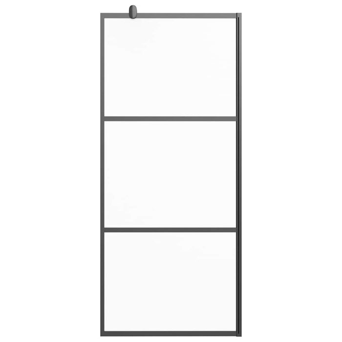 Perete cabină duș walk-in negru 80x195 cm sticlă ESG semi-mată - WALTI WALTI