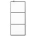 Perete cabină duș walk-in negru 80x195 cm sticlă ESG semi-mată - WALTI WALTI